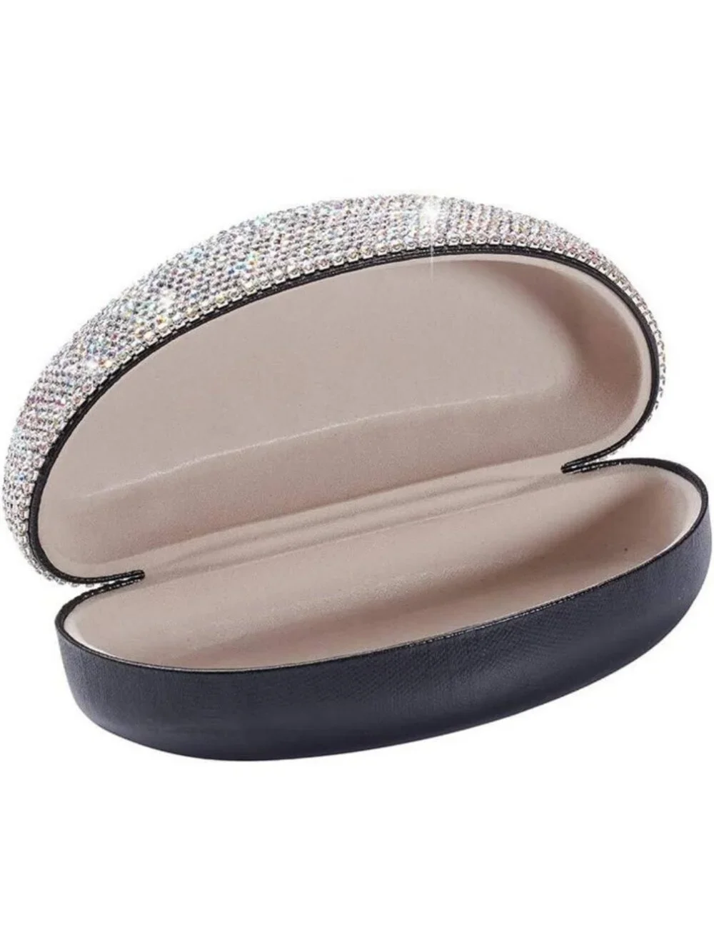 Bling Crystal Rhinestone Hard Shell Sunglasses Case - Large Eyeglass Storage